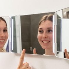 Northix Kúpeľňové zrkadlo s LED - 360º SINE - lítiová batéria 