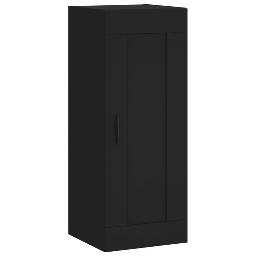 Vidaxl Nástenná skrinka čierna 34,5x34x90 cm kompozitné drevo