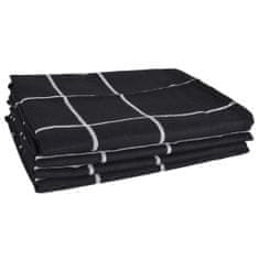 Vidaxl 12-dielna súprava uterákov čierna bavlna
