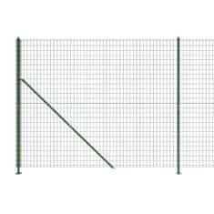 Vidaxl Drôtený plot s kotviacimi hrotmi zelený 2,2x25 m