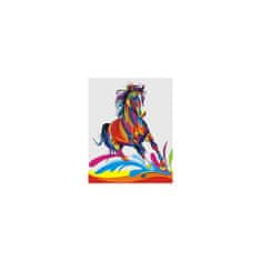 PIPPER. Maľovanie podľa čísiel "Farebný kôň" 50x40 cm, plátno vypnuté na ráme