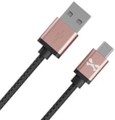 Ghostek Kábel - NRGline Micro USB 3m , Black/Rose (GHOCBL035)
