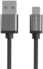 Ghostek Kábel - NRGline Micro USB 0,9m , Black/Graphite (GHOCBL028)