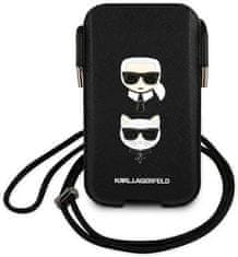 Karl Lagerfeld Púzdro Bag KLHCP12MOPHKCK 6,1" black hardcase Saffiano Ikonik Karl&Choupette Head (KLHCP12MOPHKCK)