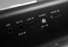 Technaxx prenosný stereo reproduktor MusicMan, batéria 600 mAh, FM-Radio, USB, čierny