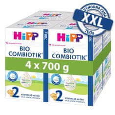 HiPP 4x 2 BIO Combiotik pokračovacia mliečna dojčenská výživa , od uk. 6. mesiace, 700 g