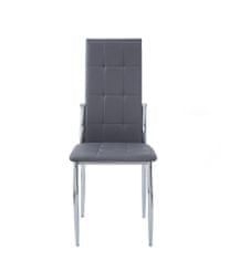 Butopêa Jedálenská stolička, koženka s tmavosivými chrómovými nohami - FIFI
