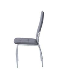 Butopêa Jedálenská stolička, koženka s tmavosivými chrómovými nohami - FIFI