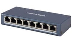 Hikvision switch DS-3E0508-E(B)/ 8x port/ 10/100/1000 Mbps RJ45 ports/ 16 Gbps/ napájanie 5 VDC, 1 A