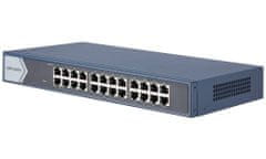Hikvision switch DS-3E0524-E(B)/ 24x port/ 10/100/1000 Mbps RJ45 ports/ 48 Gbps/ napájanie 220 VAC, 0.7 A