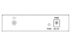 Hikvision switch DS-3E0105-O/ 5x port/ 10/100Mbps RJ45 porty/ 1 Gbps/ napájanie 5 VDC (1A)