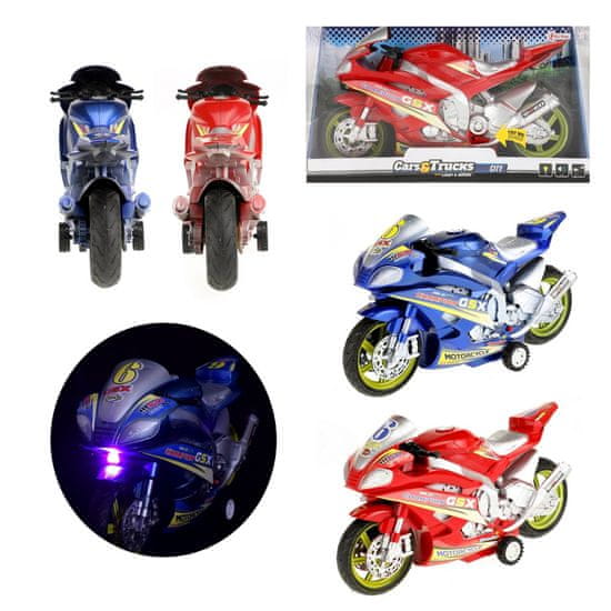 Toi Toys Závodná motorka so zvukom a svetlom 30 cm