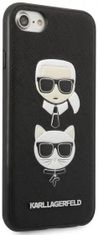Karl Lagerfeld Kryt iPhone 7 / 8 / SE 2020 / SE 2022 black hardcase Saffiano Ikonik Karl&Choupette Head (KLHCI8SAKICKCBK)