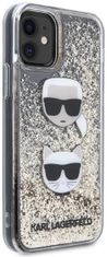 Karl Lagerfeld Kryt iPhone 11 6,1" gold hardcase Liquid Glitter Karl&Choupette (KLHCN61KCGLGO)