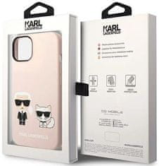 Karl Lagerfeld Kryt KLHMP14SSSKCI iPhone 14 6,1" hardcase light pink Silicone Karl & Choupette Magsafe (KLHMP14SSSKCI)