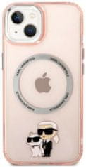 Karl Lagerfeld Kryt iPhone 14 Plus 6,7" hardcase pink Iconic Karl&Choupette Magsafe (KLHMP14MHNKCIP)