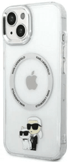 Karl Lagerfeld Kryt iPhone 14 Plus 6,7" hardcase transparent Iconic Karl&Choupette Magsafe (KLHMP14MHNKCIT)