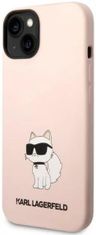 Karl Lagerfeld Kryt iPhone 14 6,1" hardcase pink Silicone Choupette (KLHCP14SSNCHBCP)