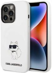 Karl Lagerfeld Kryt iPhone 14 Pro 6,1" hardcase white Silicone Choupette MagSafe (KLHMP14LSNCHBCH)