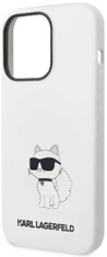 Karl Lagerfeld Kryt iPhone 14 Pro Max 6,7" hardcase white Silicone Choupette MagSafe (KLHMP14XSNCHBCH)