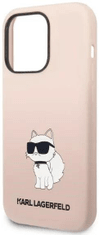 Karl Lagerfeld Kryt iPhone 14 Pro 6,1" hardcase pink Silicone Choupette (KLHCP14LSNCHBCP)