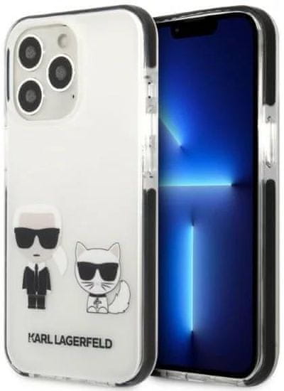 Karl Lagerfeld Kryt iPhone 13 Pro Max 6,7" hardcase white Karl&Choupette (KLHCP13XTPEKCW)