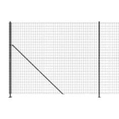 Vidaxl Drôtený plot s prírubou antracitový 1,4x25 m