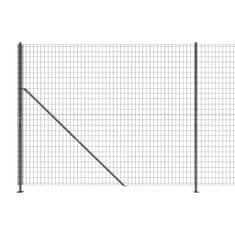 Vidaxl Drôtený plot s prírubou antracitový 1,8x25 m