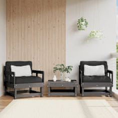 Vidaxl Záhradné stoličky 2 ks sivé borovicový masív