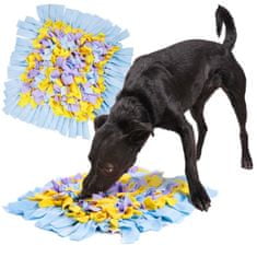 Ikonka Nosework pes mačka vzdelávacia čuchová podložka hračka fiol-modro-žltá