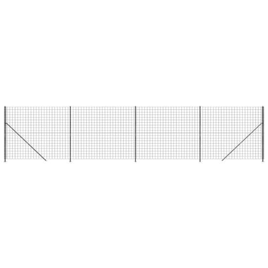 Vidaxl Drôtený plot s prírubou antracitový 2x10 m