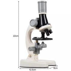 Kruzzel Mikroskop detský 100x-400x-1200x s príslušenstvom XD168