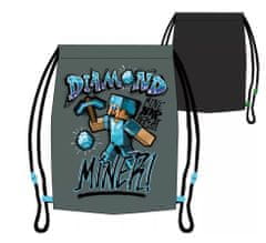 Mojang Vrecko na prezúvky a telocvik Minecraft Diamond Miner 37 x 31 cm
