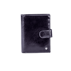 Rovicky Čierna kožená peňaženka so zapínaním CE-PR-N4L-RVT.15_281601 Univerzálne