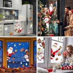 HOME & MARKER® Veselé samolepiace vianočné nálepky a ozdoby na okno (90 ks) | XMASCLINGS