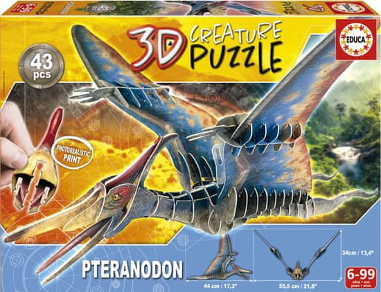 EDUCA 3D puzzle Pteranodon 43 dielikov