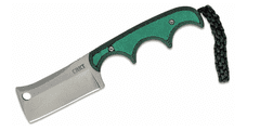 CRKT CR-2383 MINIMALIST Cleaver nôž na krk 5,4 cm, čierno-zelená, Micarta, plastové puzdro, šnúrka