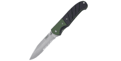CRKT CR-6855 IGNITOR Black/Green Veff Serations vreckový nôž 8,6 cm, zeleno-čierna, G10