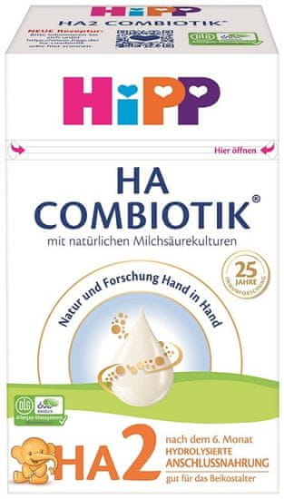 HiPP Výživa následná dojčenská mliečna HA 2 Combiotik 600 g, od uk. 6. mesiaca