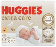 Huggies Plienky jednorázové Extra Care 0 (do 4 kg) 25 ks