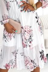 Numoco Dámske kvetované šaty Carla bielo Universal