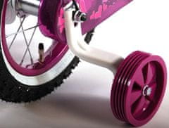 Volare Detský bicykel pre dievčatá Heart Cruiser - biely/fialový, 12