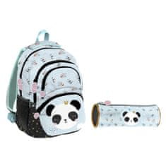 Paso Školský set trojkomorový batoh + puzdro Panda