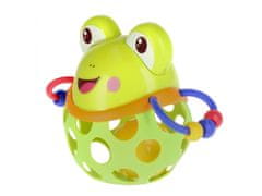 sarcia.eu Mäkká gumená hrkálka žabka, edukačná hračka 3m+ BamBam 