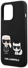Karl Lagerfeld Kryt iPhone 13 Pro / 13 6,1" hardcase Black Silicone Karl & Choupette Magsafe (KLHMP13LSSKCK)