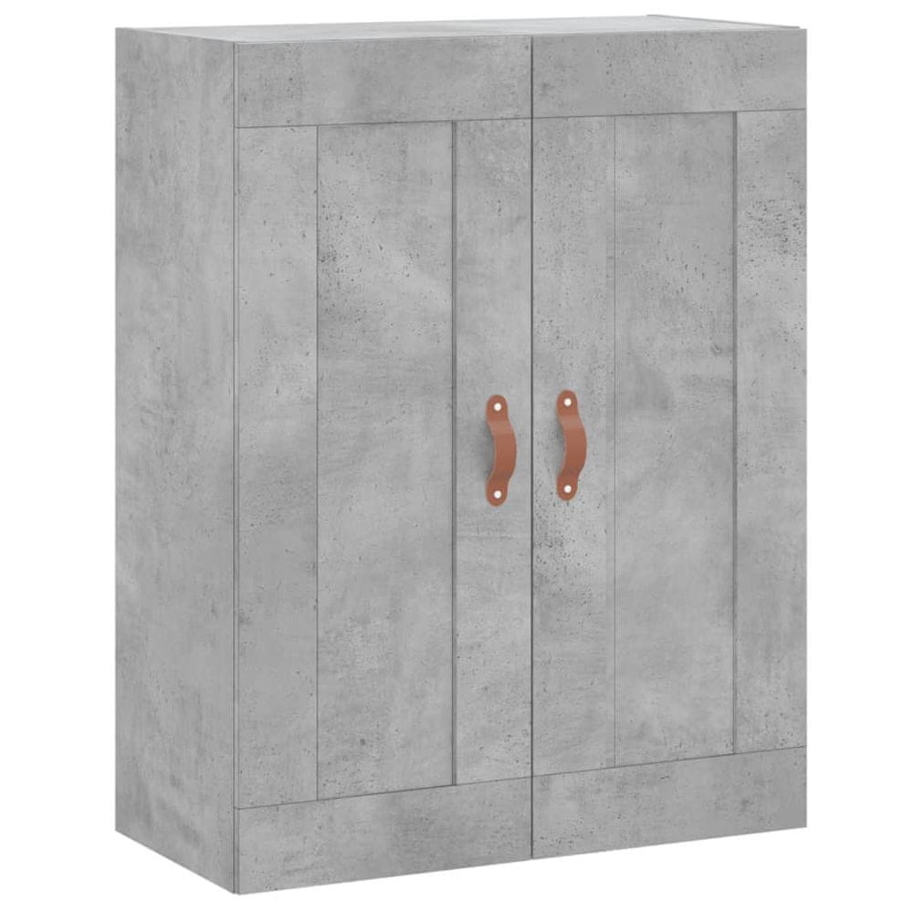 Vidaxl Nástenná skrinka betónová sivá 69,5x34x90 cm kompozitné drevo