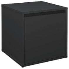 Petromila vidaXL Box so zásuvkou čierny 40,5x40x40 cm kompozitné drevo