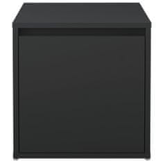 Petromila vidaXL Box so zásuvkou čierny 40,5x40x40 cm kompozitné drevo
