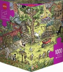 Heye Puzzle Simon's Cat: Dobrodružstvo na záhrade 1000 dielikov