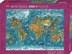 Heye Puzzle Map Art: Miniatúrny svet 2000 dielikov